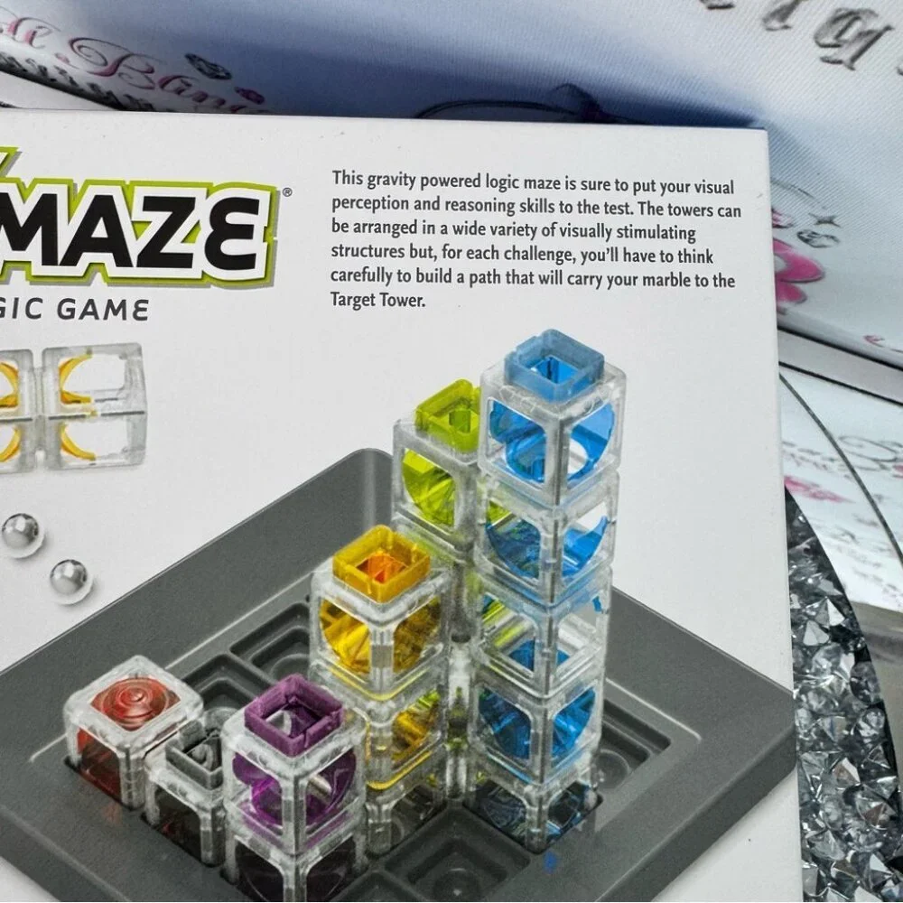 ThinkFun Gravity Maze Falling Marble Logic Game cards fun gravity logic